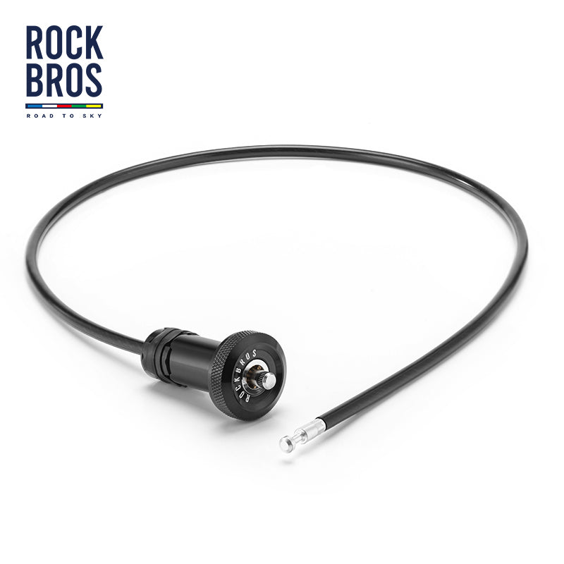 【ROAD TO SKY】ROCKBROS Bicycle Lock Hidden Handle Lock Mini Lock Bike Cable Lock Hidden in Handlebars Helmet Lock Zinc Alloy Lock Cylinder Aluminum Shell 25.6 inches for Roadbike