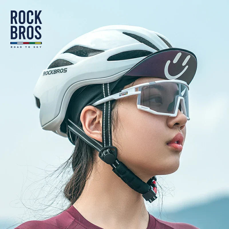 ROCKBROS HD Polarized Photochromic Cycling Glasses TR90 Frame-Road to Sky