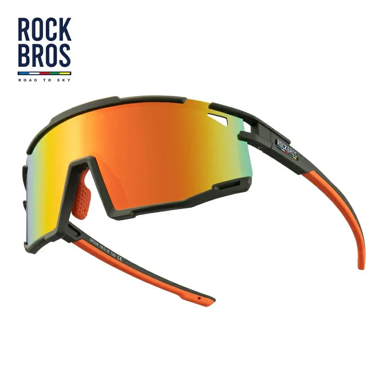 ROCKBROS HD Polarized Photochromic Cycling Glasses TR90 Frame-Road to Sky