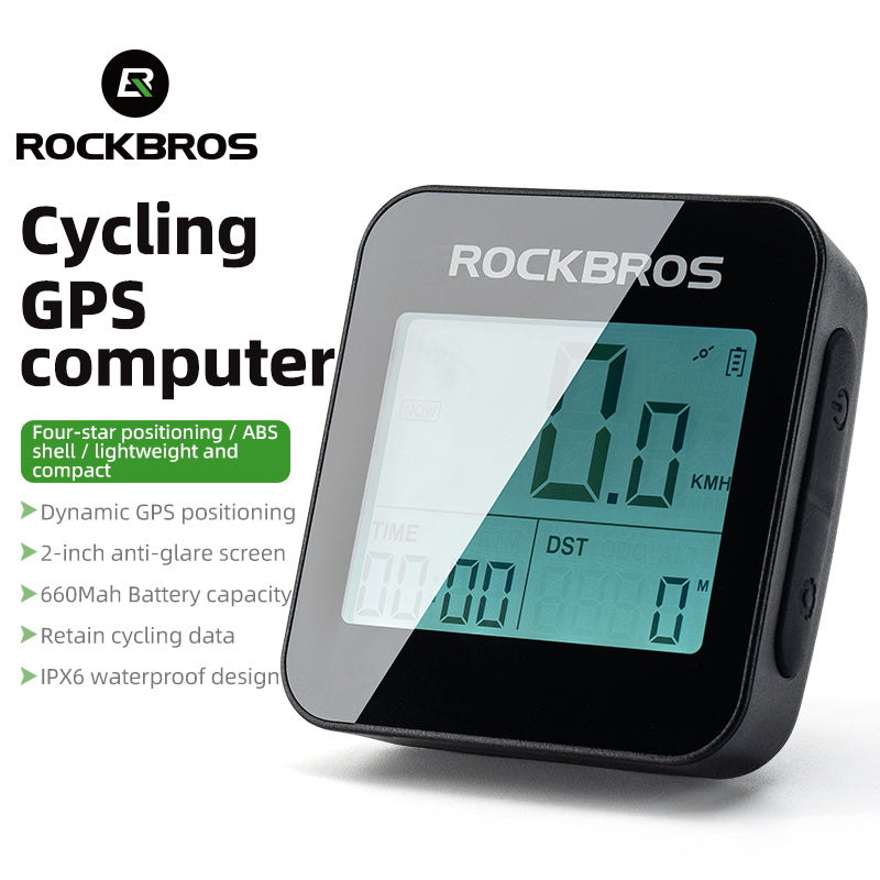 ROCKBROS Smart GPS Speedometer - IPX6 Waterproof Cycling Computer