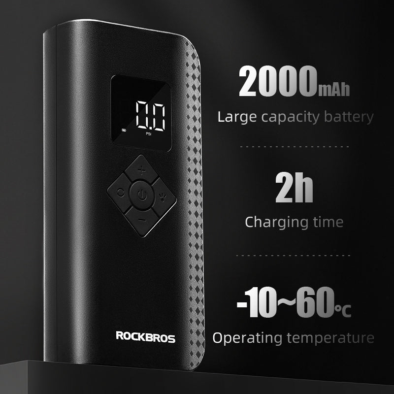 ROCKBROS Electric Bike Pump with Intelligent Digital Display