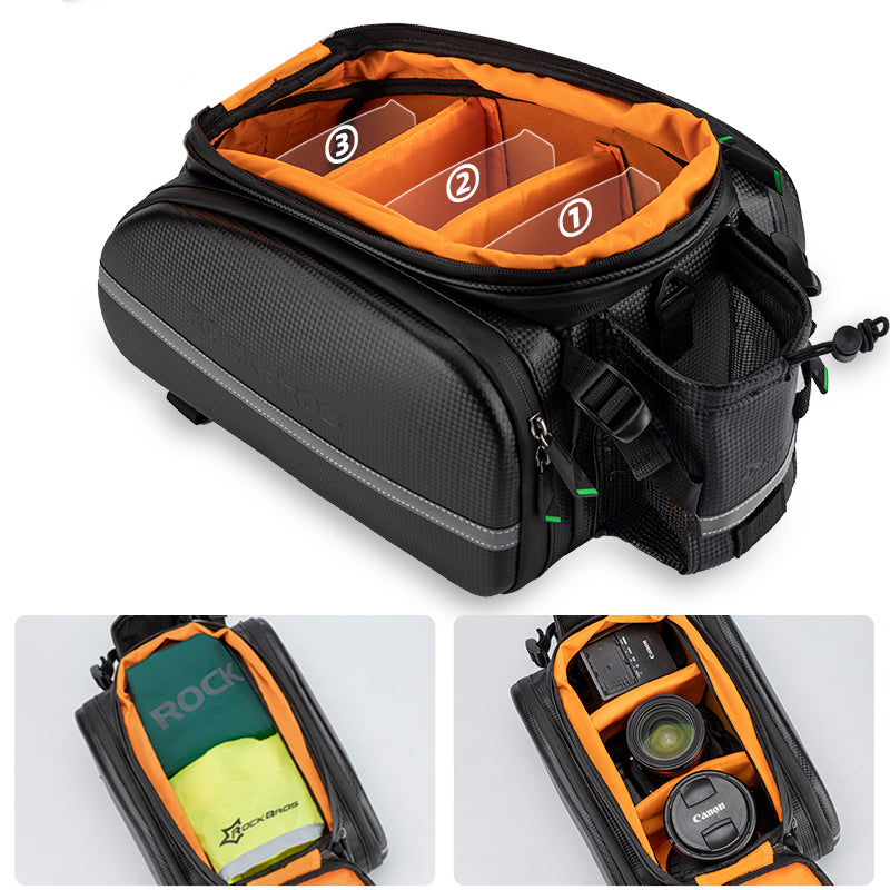 ROCKBROS 34L Expandable Bike Rack Bag: Waterproof & Multifunctional