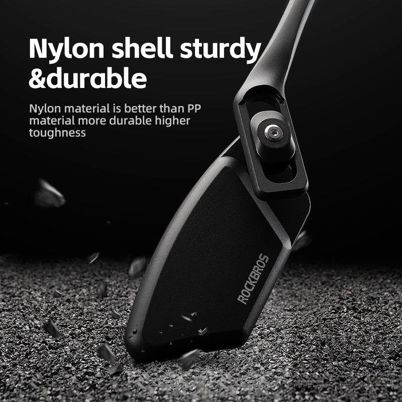 ROCKBROS HD Blast-Resistant Bike Mirror - Adjustable & Retractable