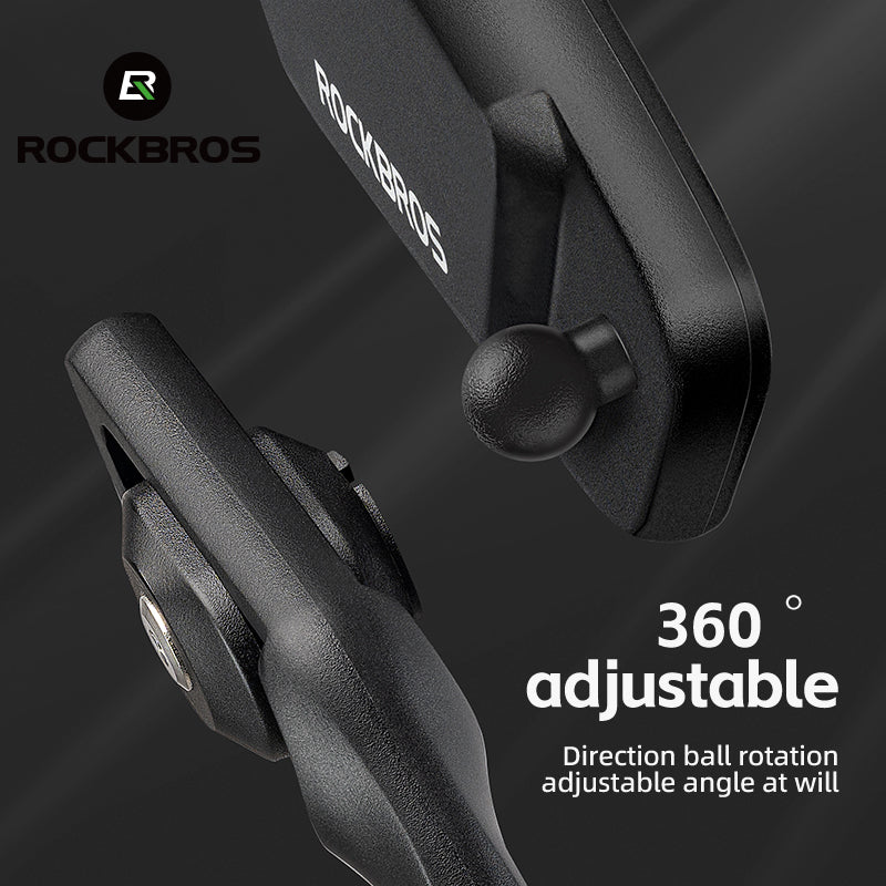 ROCKBROS HD Blast-Resistant Bike Mirror - Adjustable & Retractable