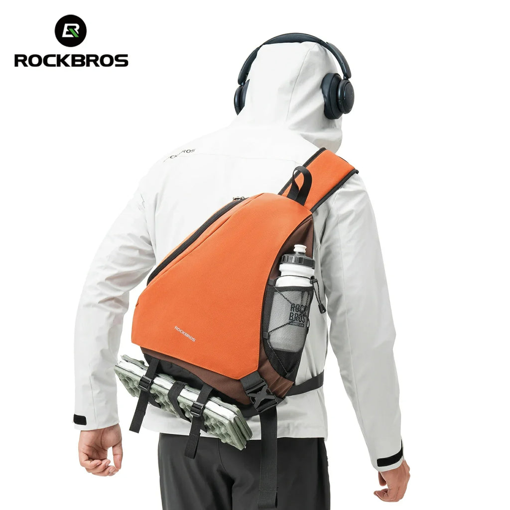ROCKBROS 11.5L Sling Crossbody Backpack Shoulder Magnetic Buckle Travel Bag