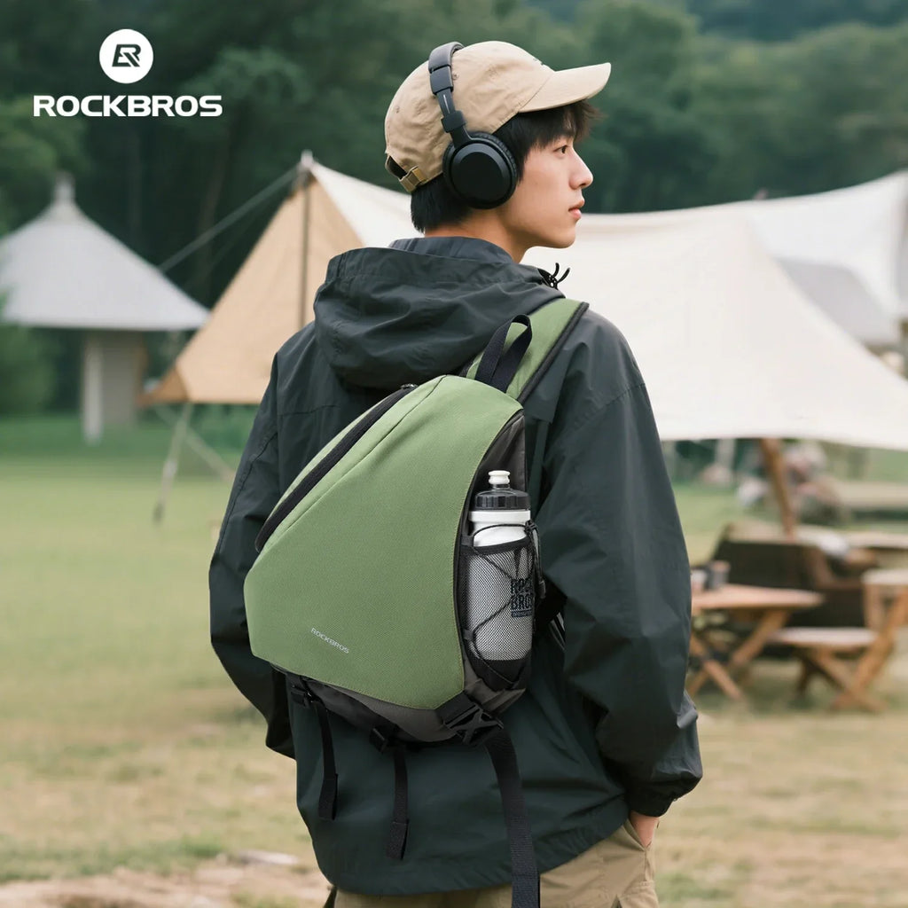 ROCKBROS 11.5L Sling Crossbody Backpack Shoulder Magnetic Buckle Travel Bag