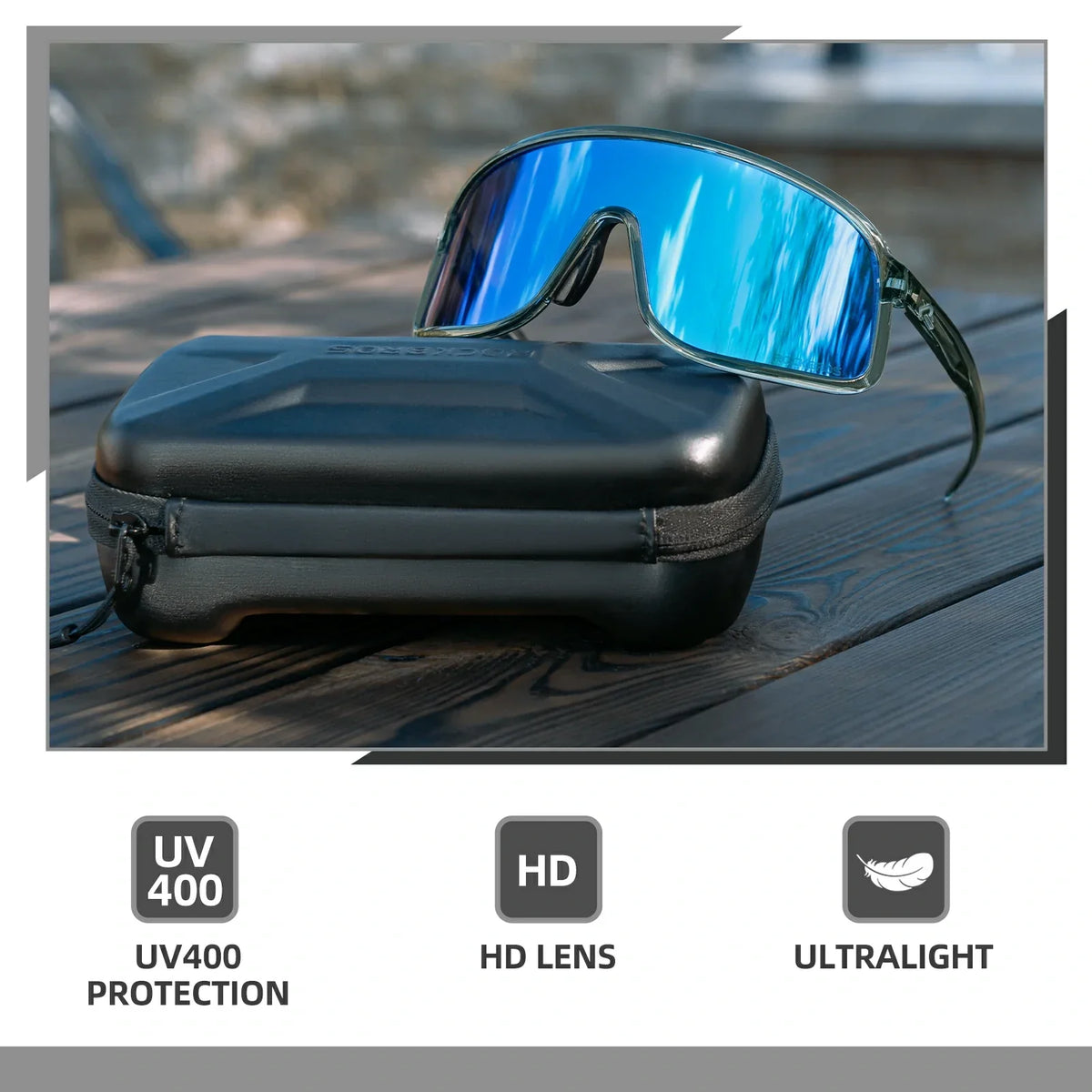 ROCKBROS Cycling Sunglasses Photochromic Polarized Sports Glasses UV400 Unisex
