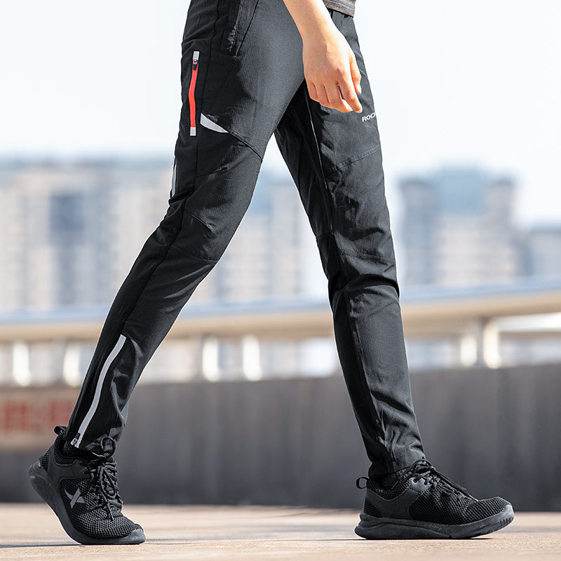 Mens Cycling Bike Pants Quick-Dry Outdoor Mountain Running Hiking Gear Windproof Trousers