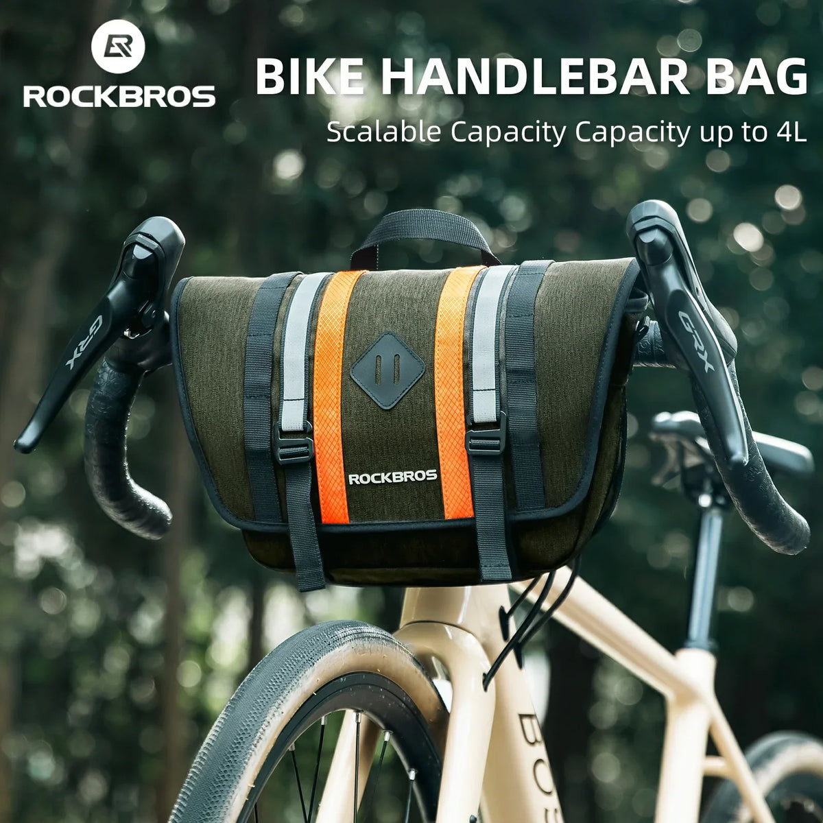 ROCKBROS Bike Handlebar Multifunctional Crossbody Bag with Shoulder Strap