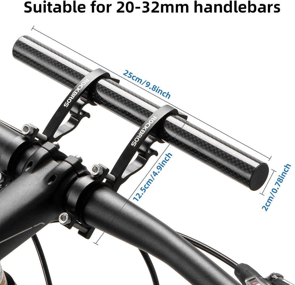 ROCKBROS Double Handlebar Extender - Lightweight & Durable Mount