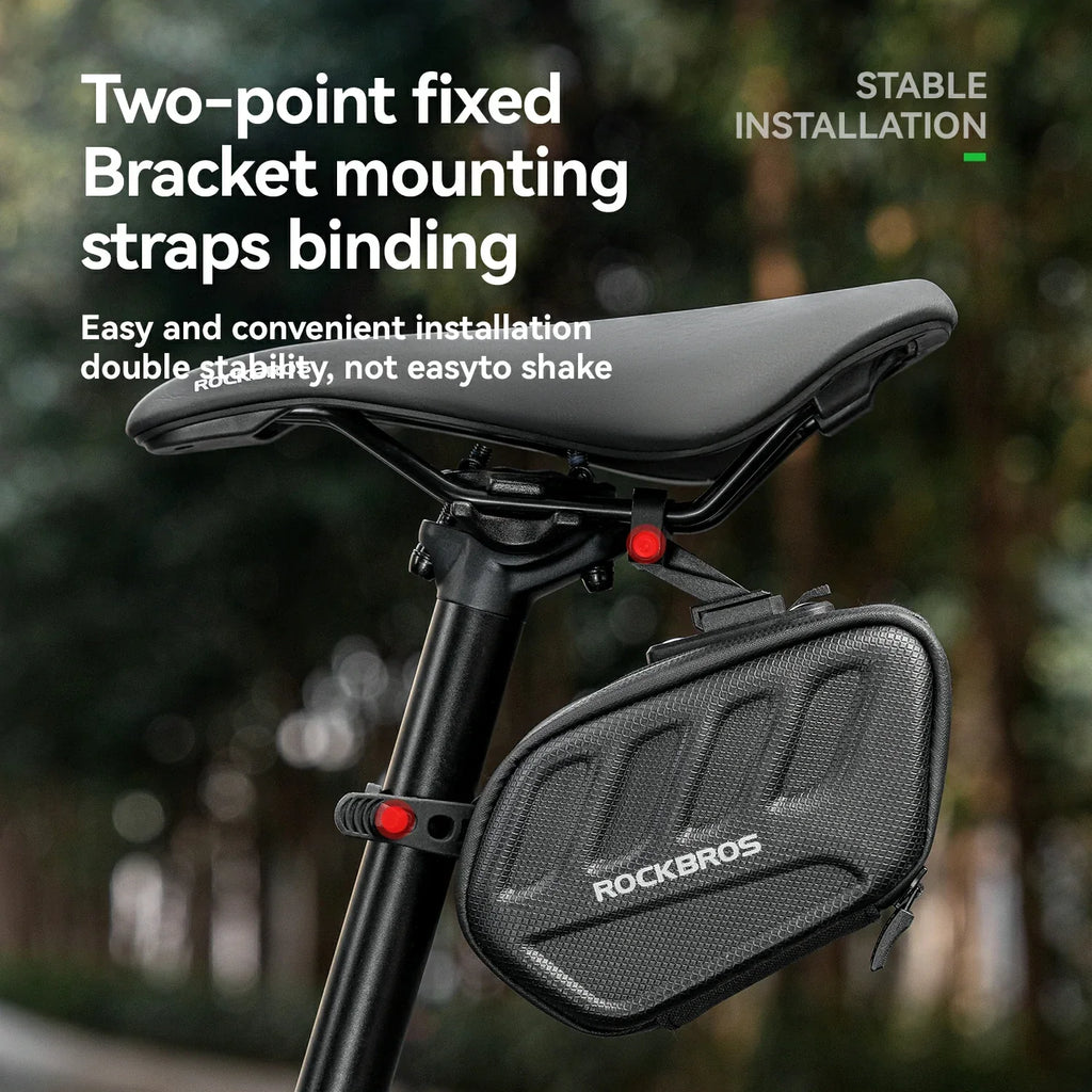 ROCKBROS 3D Shell Saddle Bike Seat Bag with Light Tail