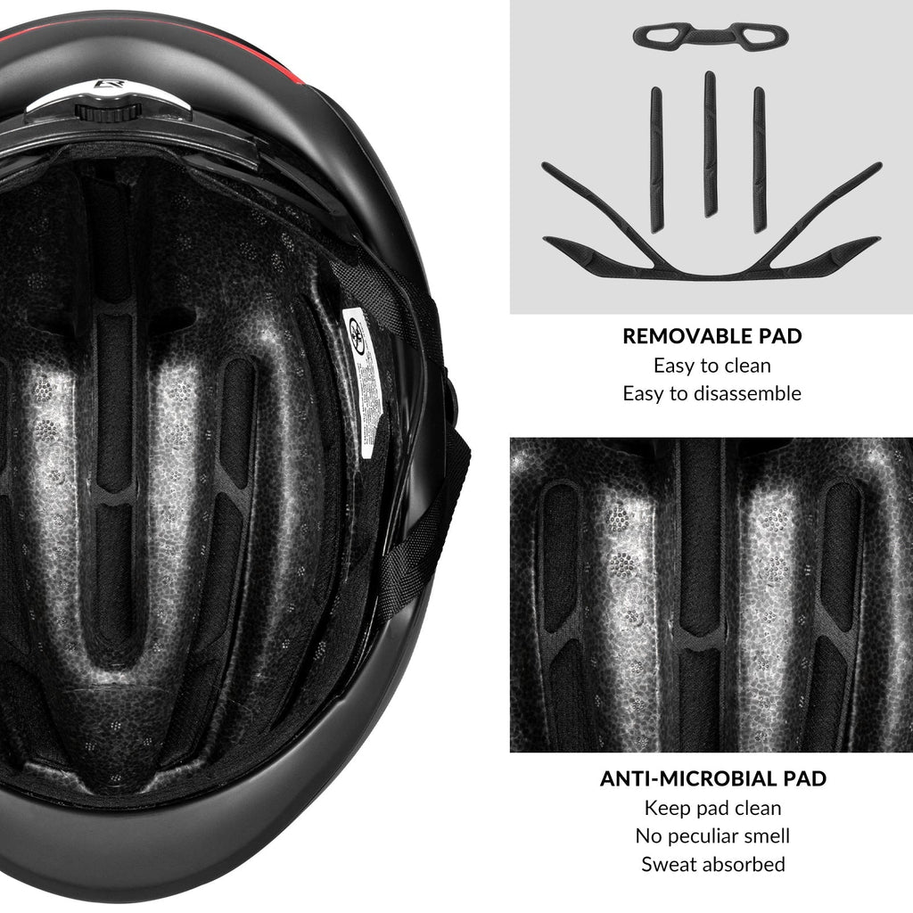 ROCKBROS Road Aero Bike Helmet for Adults TT Triathlon Helmet for Cycling