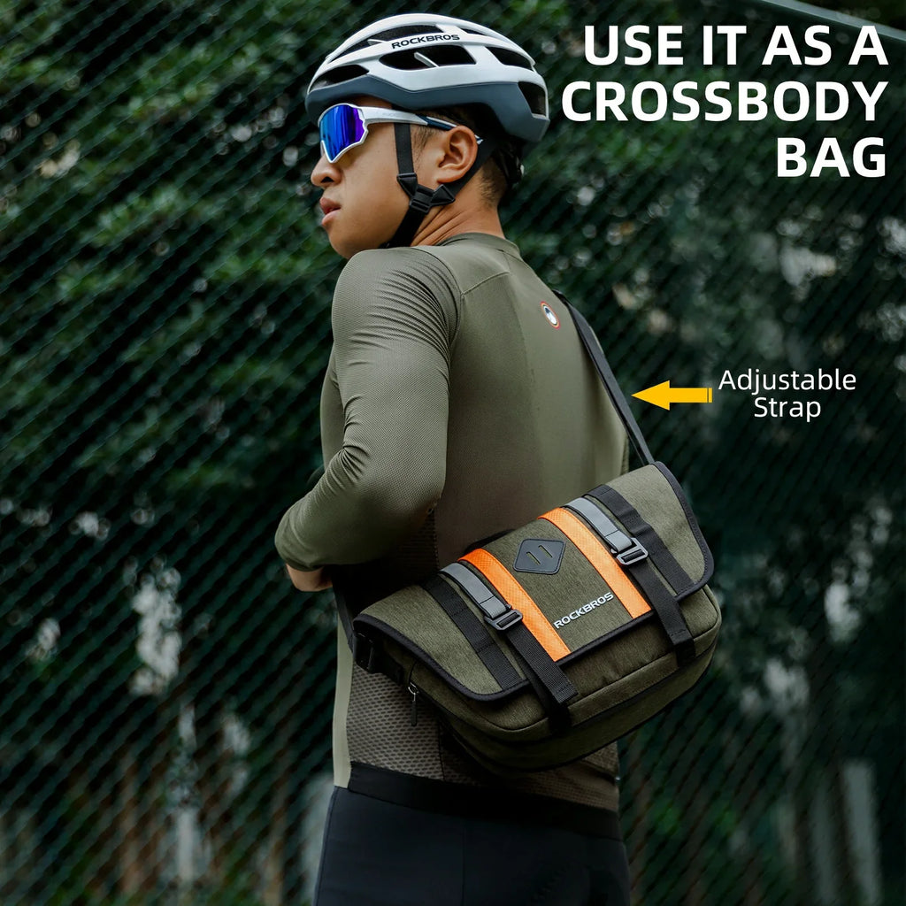 ROCKBROS Bike Handlebar Multifunctional Crossbody Bag with Shoulder Strap