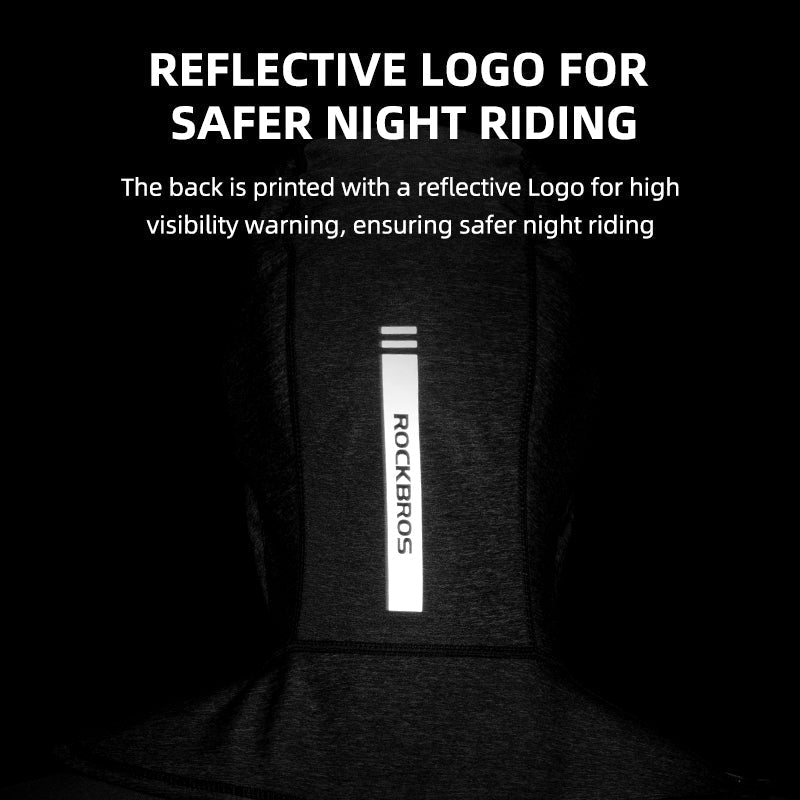 ROCKBROS Fleece-Lined Warmth Windproof Balaclava Ski Mask Reflective Logo
