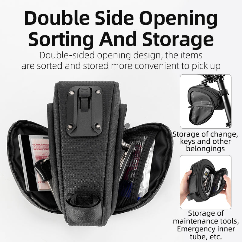 ROCKBROS Bike Saddle Bag Bike Bag Under Seat Bag Bicycle Seat Pack Pouch