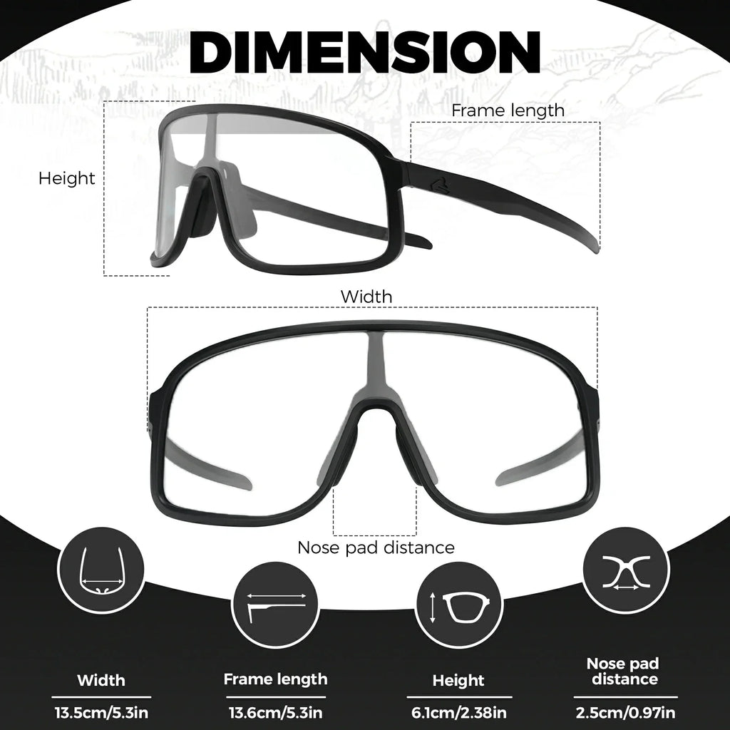 ROCKBROS Cycling Sunglasses Photochromic Polarized Sports Glasses UV400 Unisex