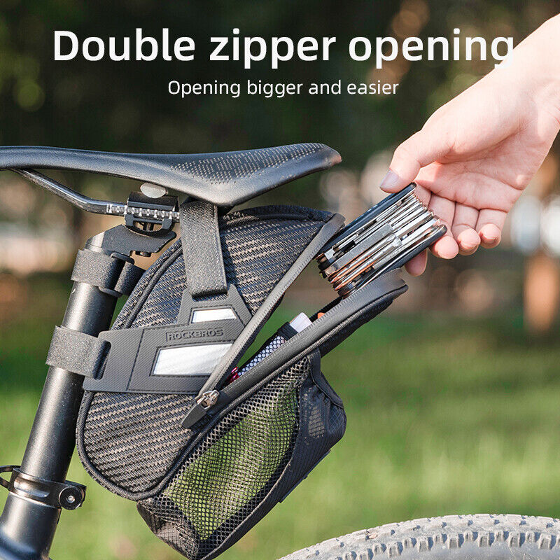 ROCKBROS Bike Saddle Bags Pouch Waterproof Under Seat Pack Bicycles Storage Bags