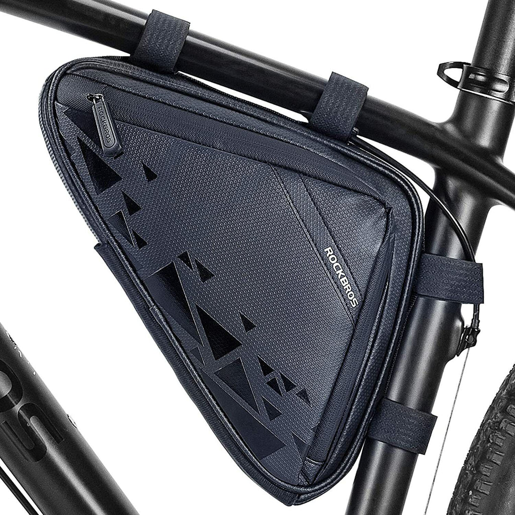 ROCKBROS Bike Triangle Frame Bag Bike Storage Triangle Bag Two Side Pockets 1.5L