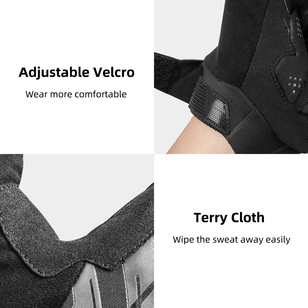 ROCKBROS-Cycling Gloves Touchscreen Anti-Slip Gloves with Shockproof Pad