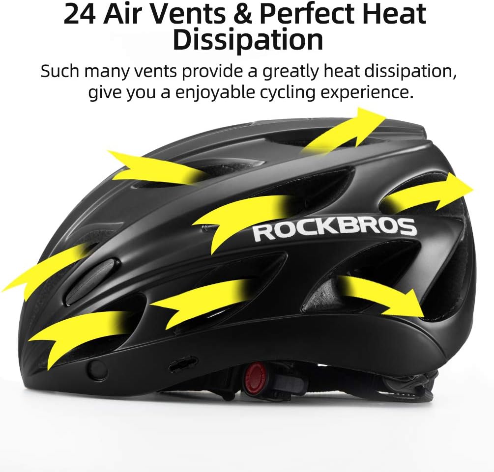 ROCKBROS Lightweight Cycling Helmet with Removable Goggles  Sun Visor