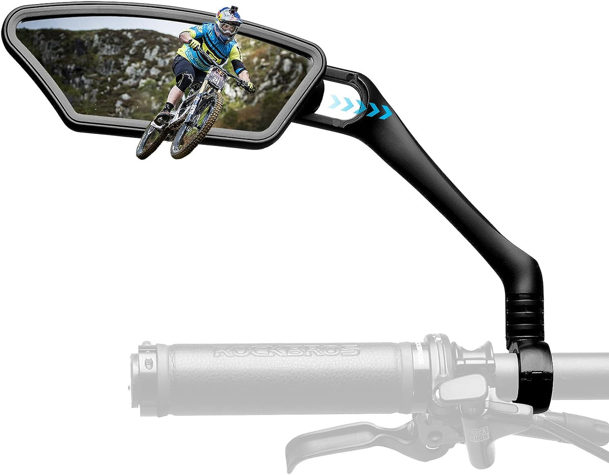 ROCKBROS HD Blast-Resistant Bike Mirror - Adjustable & Retractable