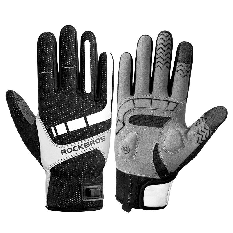 ROCKBRS Winter Gloves Cycling Electric Heated Glove USB Rechargeable Touchscreen