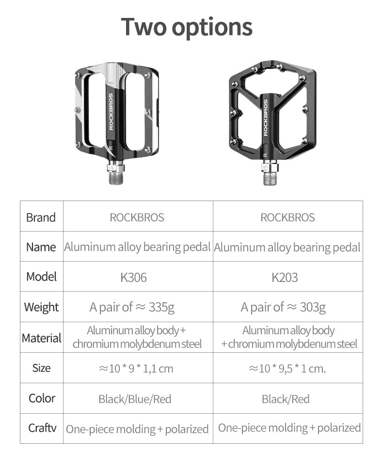 ROCKBROS Flat Lightweight Pedals in Various Colours