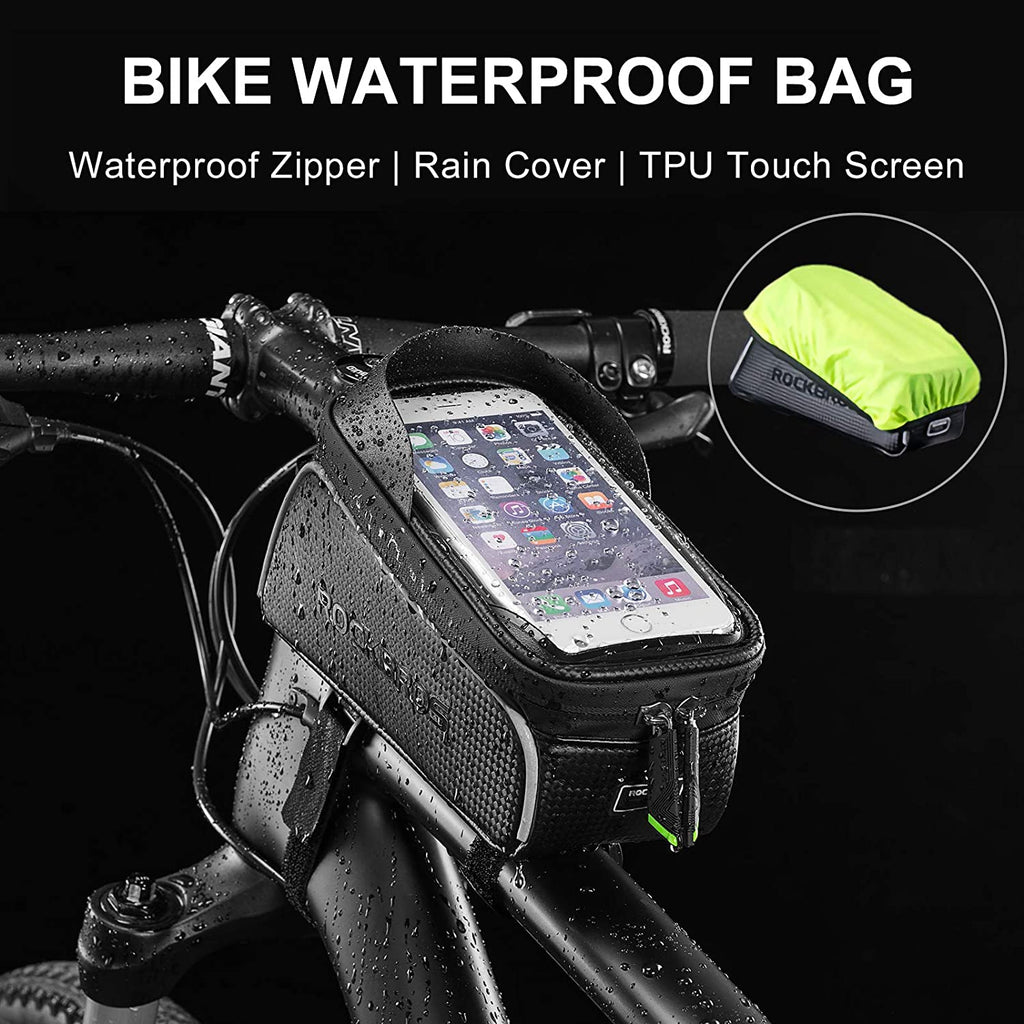 ROCKBROS Waterproof Top Tube Bag 1.5L for Phones Under 6.5 Inches