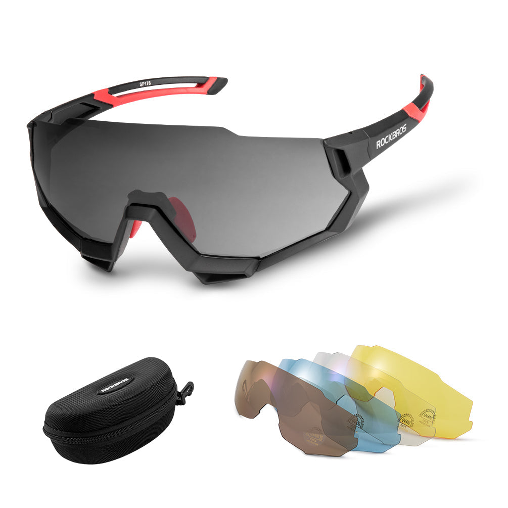 ROCKBROS Polarised Sports Sunglasses with 4 Interchangeable Lens