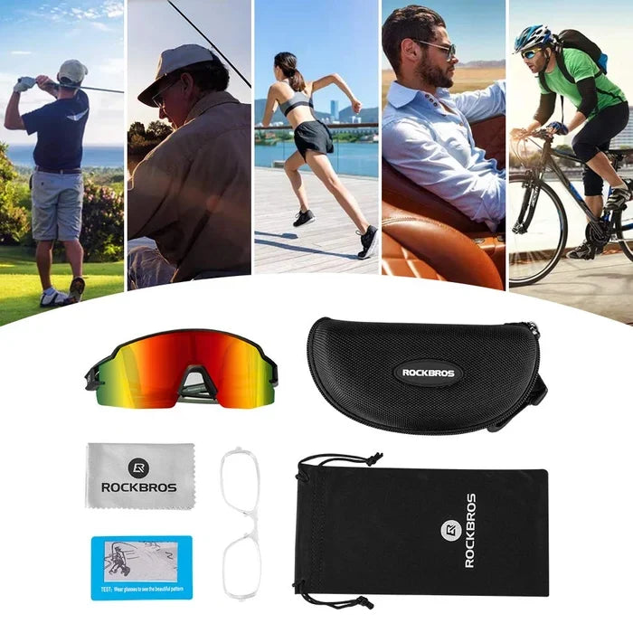 ROCKBROS Bicycle Polarized Glasses UV400 Cycling Glasses Bike Fishing Sunglasses
