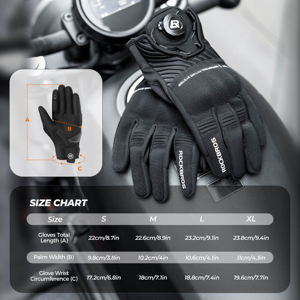 Full Finger Cycling Gloves Touchscreen Breathable Flexible Padded