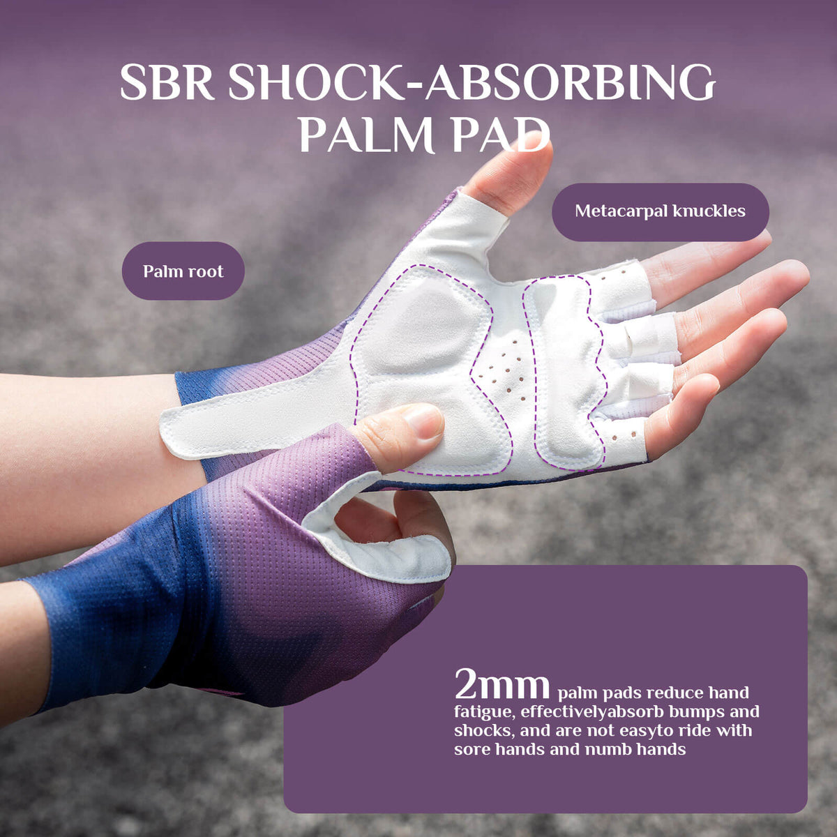 ROCKBROS Half-Finger Women Cycling Gloves Shock-Absorbing