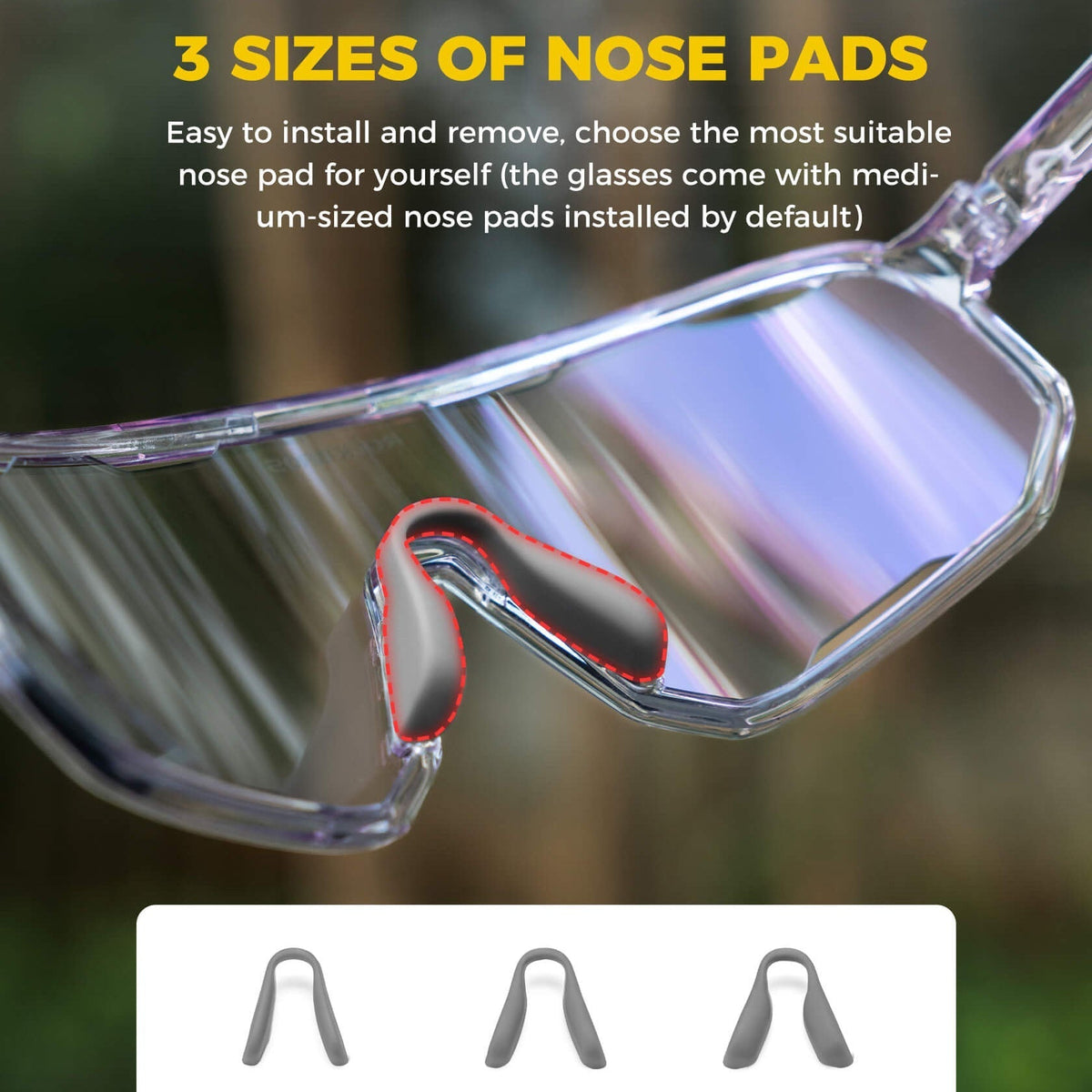 ROCKBROS Polarized Sunglasses UV400 Transparent Cycling Glasses Windproof TR90 Frame
