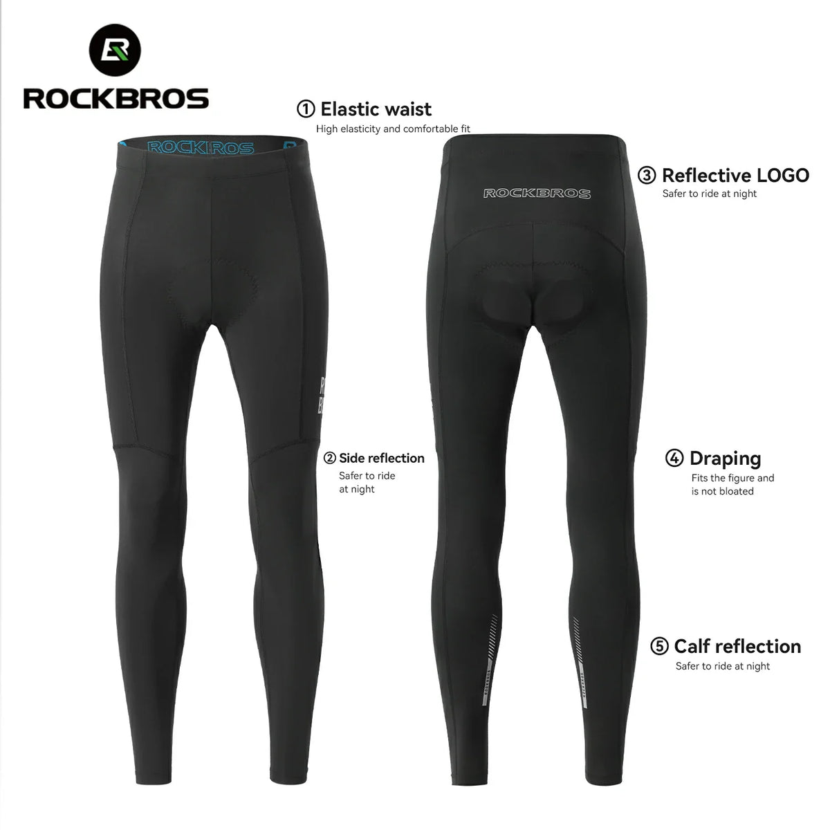 Men's Cycling Pants Breathable Padded For Summer & Fall-Pasta