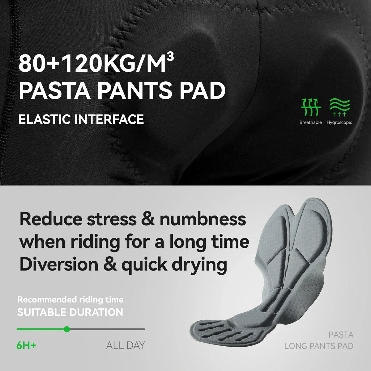 Men's Cycling Pants Breathable Padded For Summer & Fall-Pasta