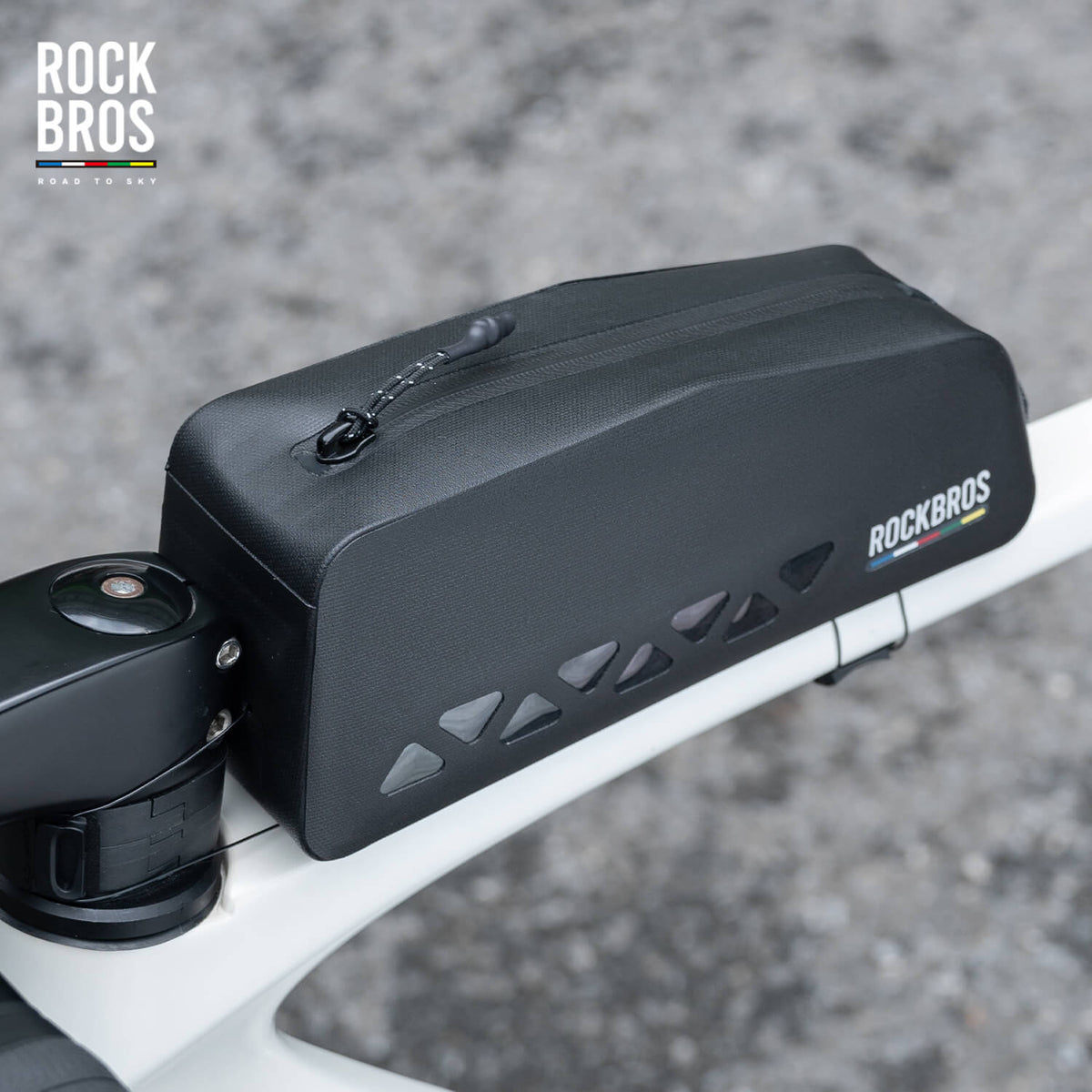 ROCKBROS 1L 100% Waterproof Bike Frame Bag Road To Sky