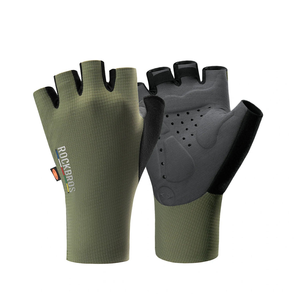 ROAD TO SKY Elastic Interface® Cycling Half Finger Gel Padded Gloves