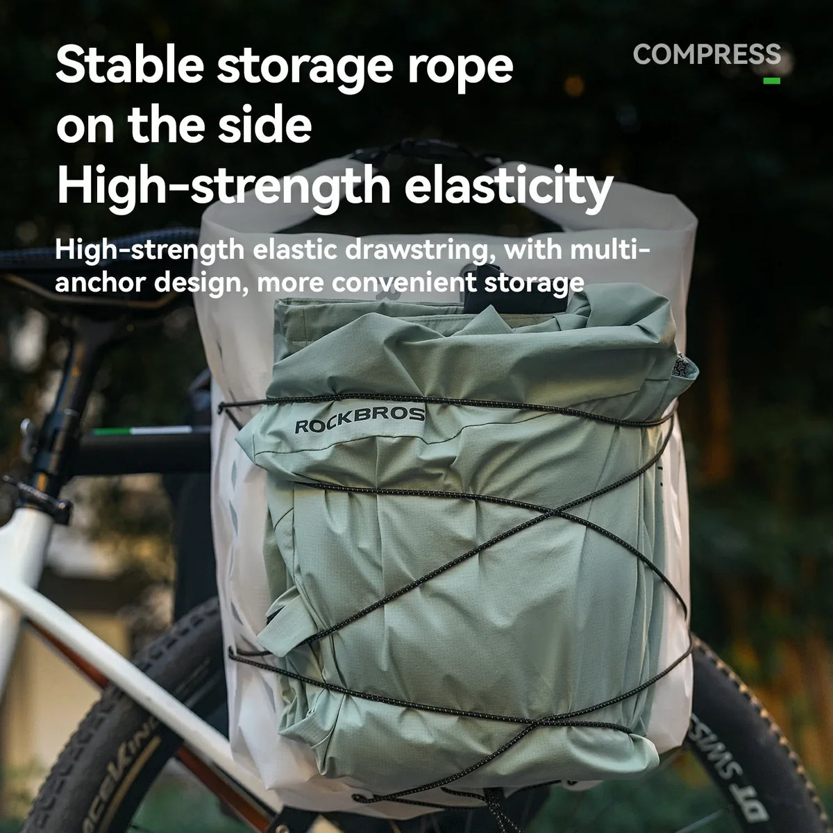 100% Waterproof Bike Rack Bag 23L Lightweight