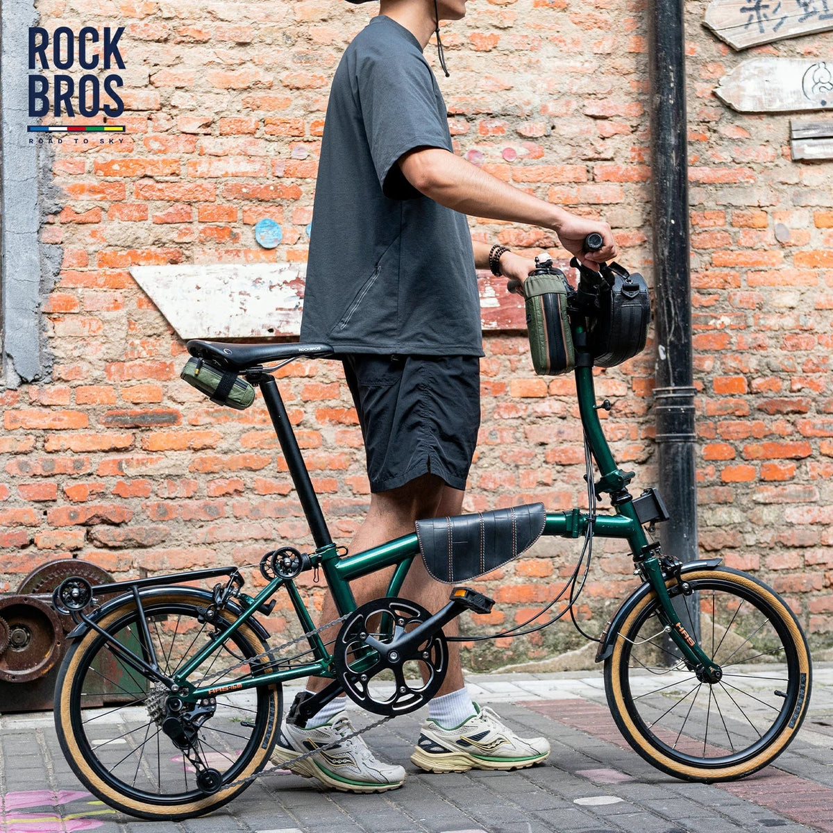 Sustainable Eco-Friendly Recycled Tire Bike Frame Bag 0.5L ROAD TO SKY