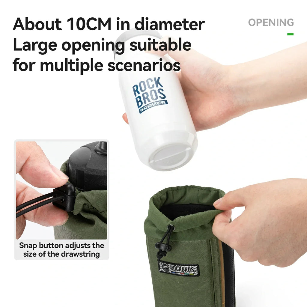 Sustainable Recycled Tire Bike Water Bottle Bags 0.8L ROAD TO SKY