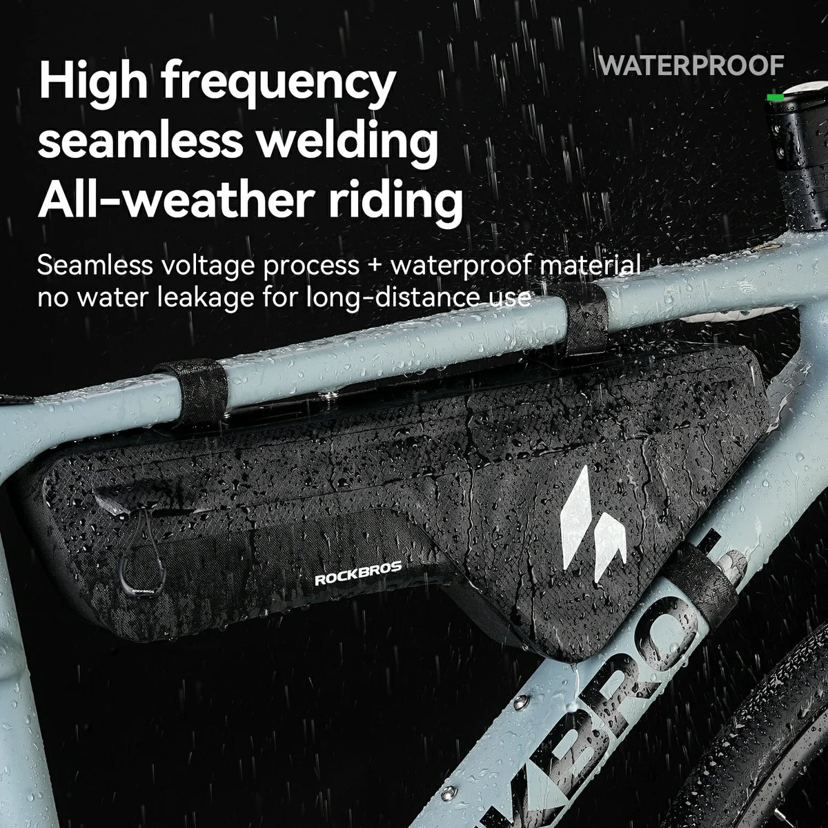 RideMate 100% Waterproof Frame Bag 1.9L Down Tube Bag